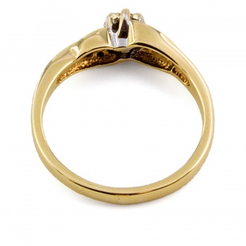 9ct Gold Diamond 0.15cts Ring Size 0